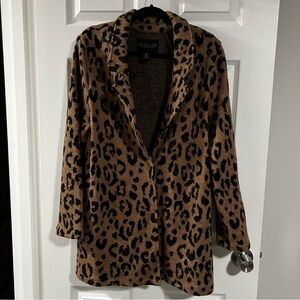 Rachel Zoe Leopard Print Women's Wool Jacket